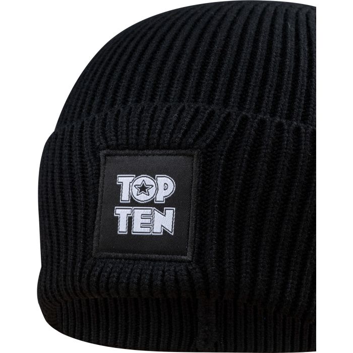 TOP TEN – Berretto a coste “Ribbed” – Nero, unisex - immagine 4